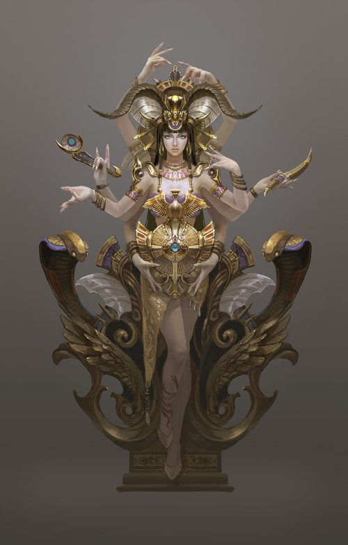 Guangjian Huang hgjart deviantart ilustrações fantasia chinesa mulheres