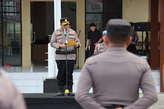 Kapolres Pimpin Upacara Sertijab dan Pelantikan Wakapolres Serta Beberapa Pejabat Lain Lingkup Polres Toraja Utara
