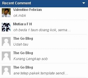 Cara membuat Recent Comment dengan avatar