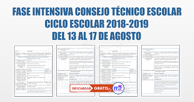  FASE INTENSIVA CONSEJO TÉCNICO ESCOLAR CICLO ESCOLAR 2018-2019