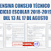  FASE INTENSIVA CONSEJO TÉCNICO ESCOLAR CICLO ESCOLAR 2018-2019 DEL 13 AL 17 DE AGOSTO