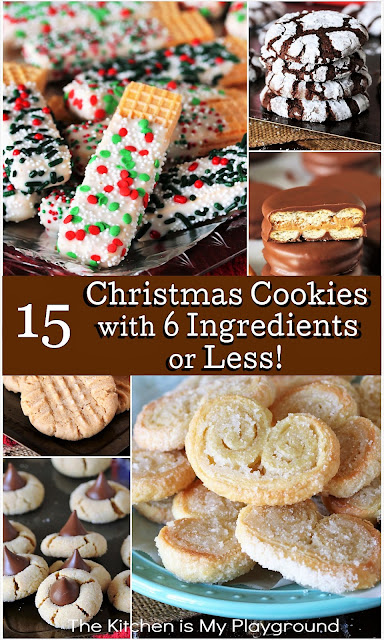 Collage of Christmas Cookies with 6 Ingredients or Less Image