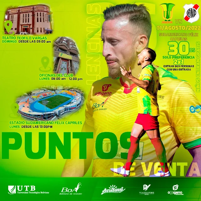 Venta de Entradas Palmaflor vs Nacional Potosi