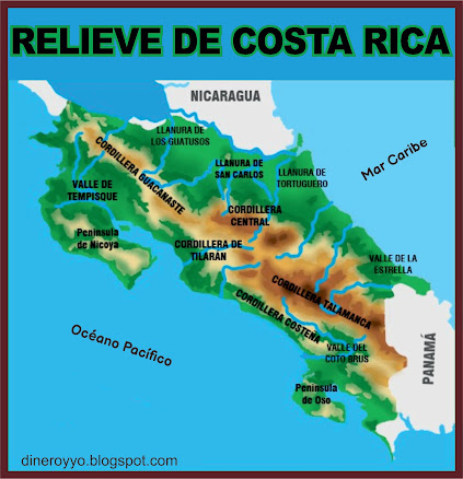 Mapa de relieve de costa rica, descargar imagen de relieve de costa rica