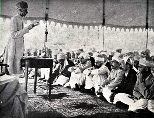 Quaid-e-Azam is addressing Tribals