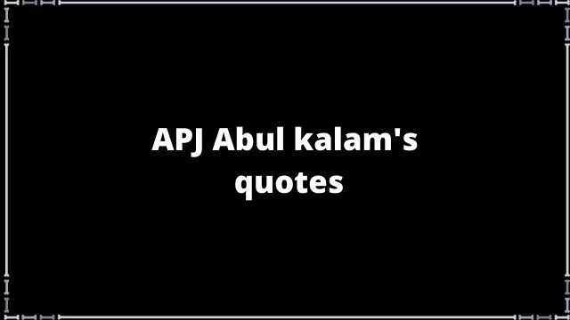 Sir APJ Abul Kalam's Bangla(বাংলা) Quotes 