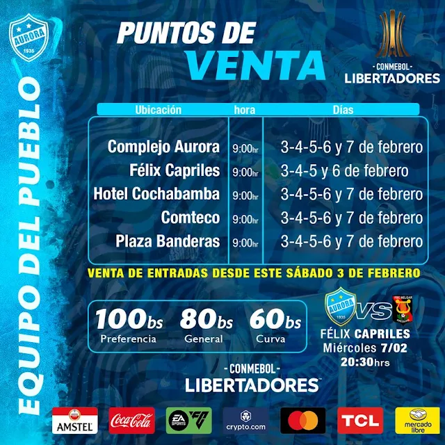 Venta de Entradas Aurora vs Melgar