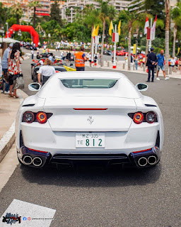 White Ferrari 812 Superfast rear