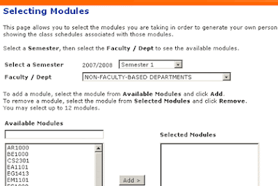 Step 1: Selecting Modules. 