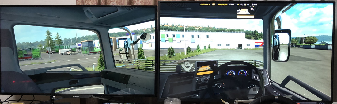 ガメチンブログ Blo Ets2をデュアルモニター サラウンドで