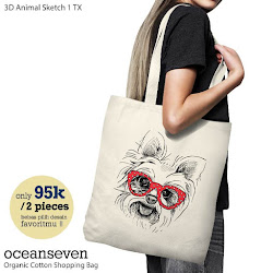 OceanSeven_Shopping Bag_Tas Belanja__Nature & Animal_3D Animal Sketch 1 TX