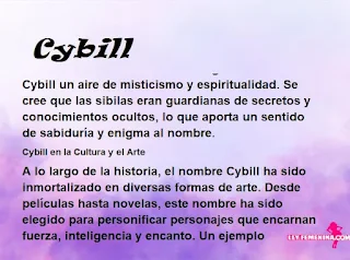 significado del nombre Cybill