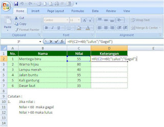 Fungsi if di excel