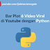 Visualisasi Bar Plot 6 Video Tutorial Viral di Youtube dengan Python