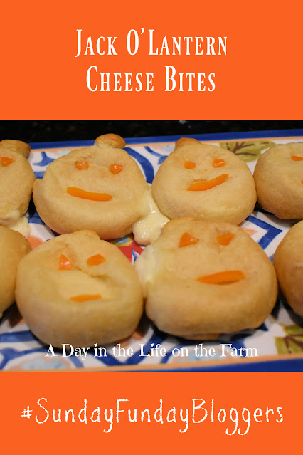 Jack O Lantern Cheese Bites