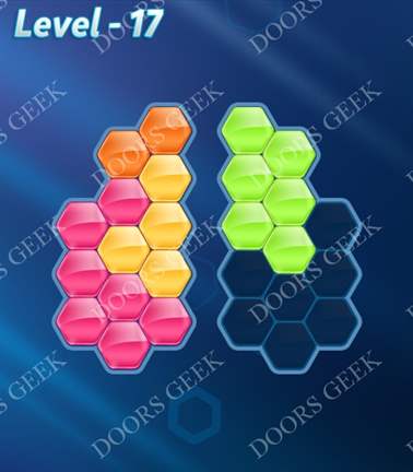 Block! Hexa Puzzle [5 Mania] Level 17 Solution, Cheats, Walkthrough for android, iphone, ipad, ipod