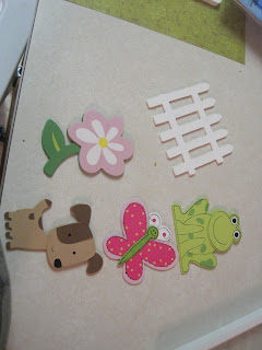 Little cardboard animals/frogs from Hobby Lobby.