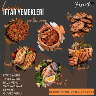 Pesent Restaurant Akçaabat Trabzon Ramazan 2023 İftar Menüleri ve Fiyatları