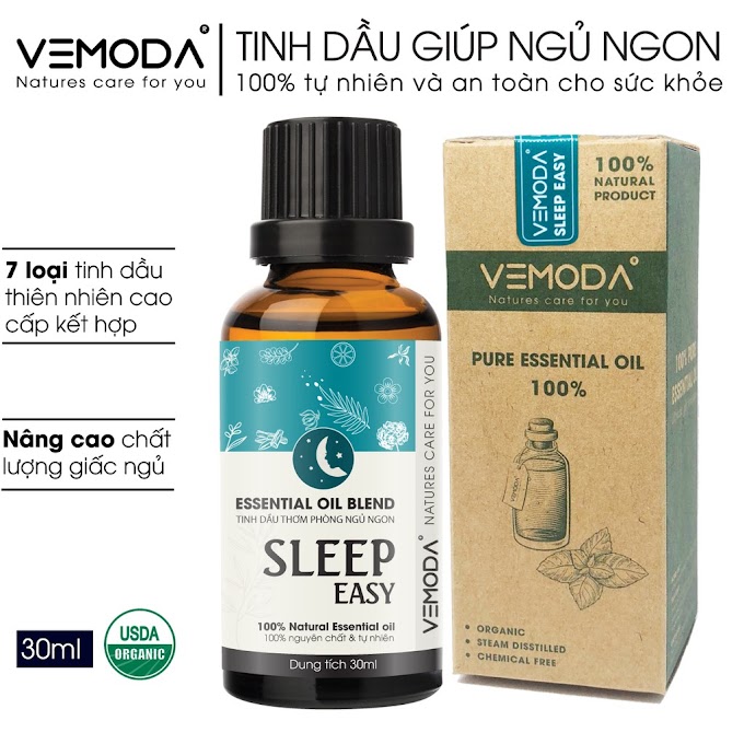 Tinh Dầu Ngủ Ngon Vemoda - Sleep Easy | Cao Cấp Nhập Khẩu | 100% Thiên Nhiên Nguyên Chất | Xông Thơm Phòng