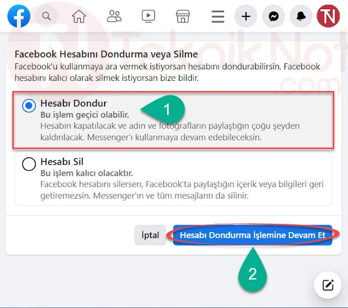 Facebook Hesap Dondurma Nasıl Yapılır?