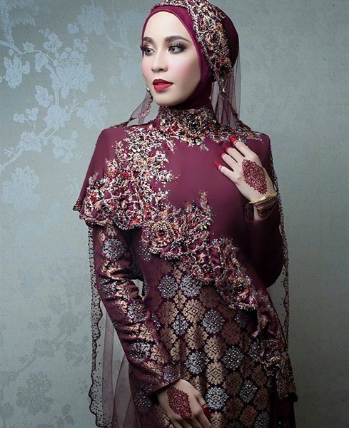 desain model hijab pengantin terbaru