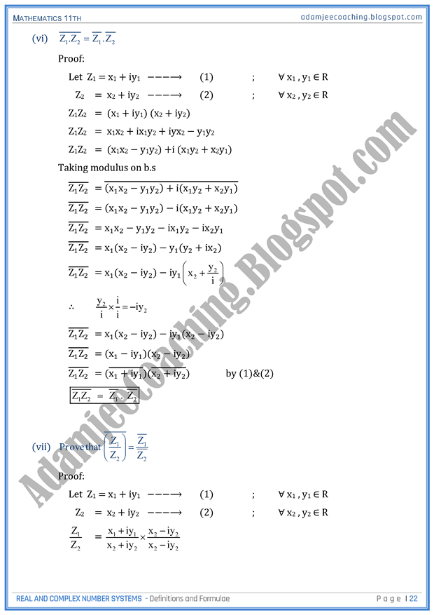 real-and-complex-number-systems-definitions-and-formulae-mathematics-11th