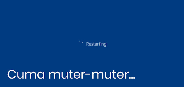 proses restart cuma muter-muter di Windows 10