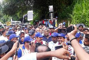 joint opposition paada yathrawa Final rally in open space
