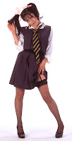 Emily Booth Dressed as a Schoolgirl