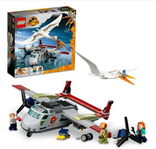 Image: LEGO Jurassic World Dominion Quetzalcoatlus Plane Ambush 76947 Dinosaur Building Toy Set