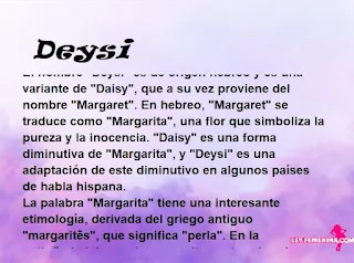 significado del nombre Deysi