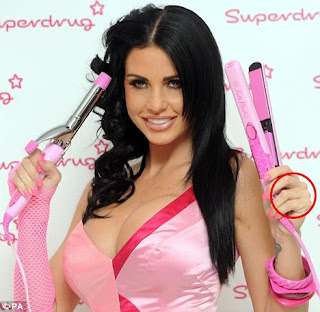 Katie Price in ad of hair straighter 