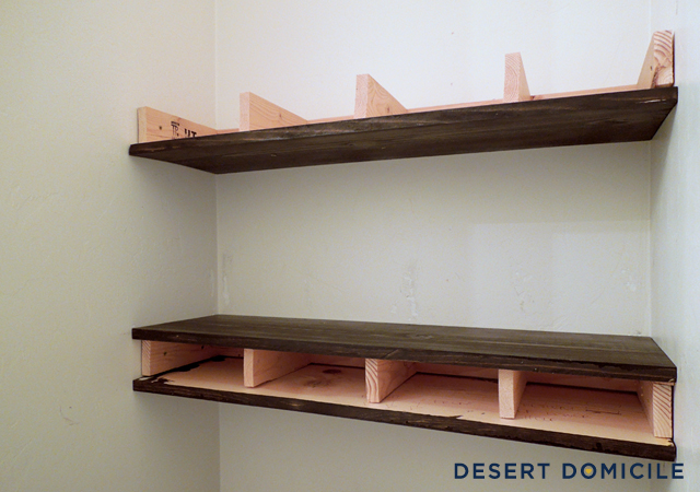 DIY $15 Chunky Wooden Floating Shelves | Desert Domicile