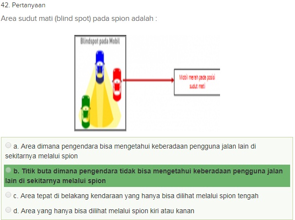 Contoh Soal Ujian teori SIM A dgn Kunci Jawaban Oktober 2018