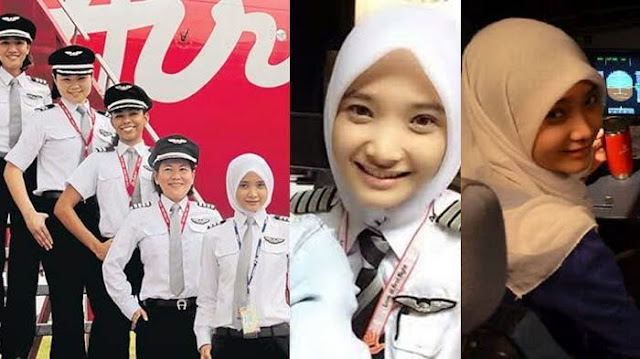 Noor Hafizah, Pilot Air Asia Cantik dengan Hijab