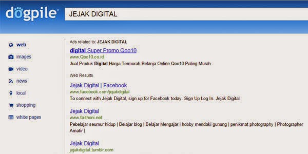 jejak digital dogpile search