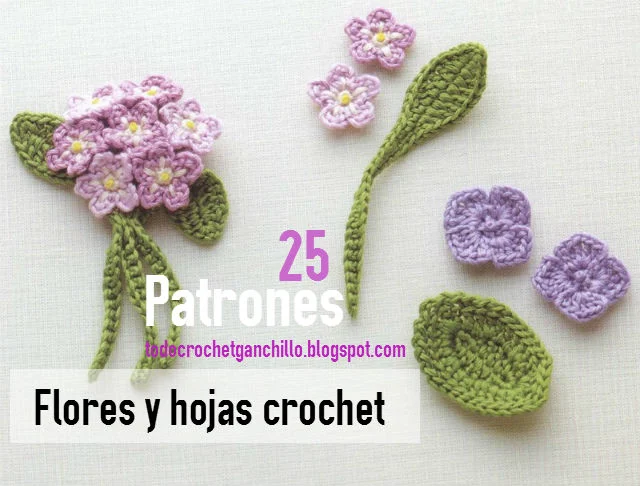 25 patrones de flores crochet