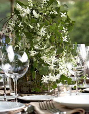 moss wedding centerpieces