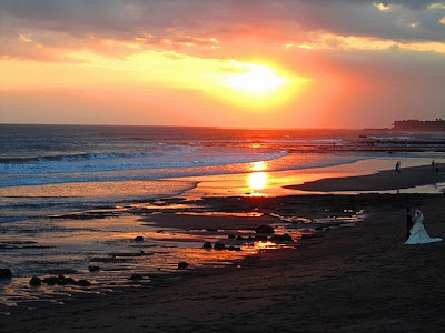 Echo Beach; beautiful Sunset Natural Panorama