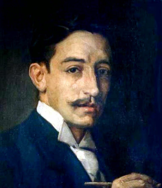 Plácido Francés y Pascual, autorretrato, Pintores Realistas Españoles,  Galería de retratos figurativos 