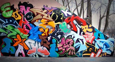 Colorful Graffiti Alphabet on Wall by Apes