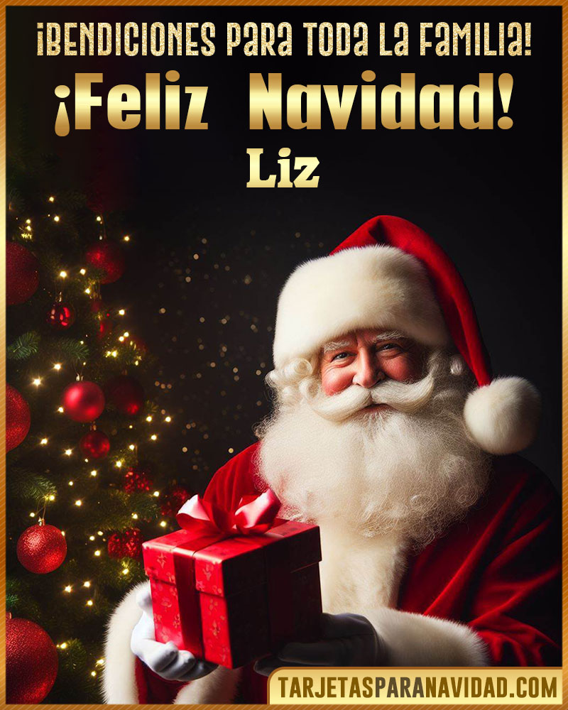 Tarjetas de Papá Noel para Liz