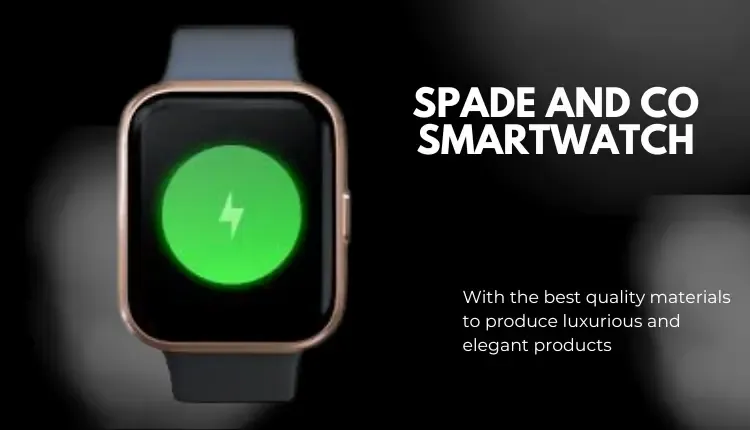 A picture of a smart watch with Spade and Co Smartwatch written on it