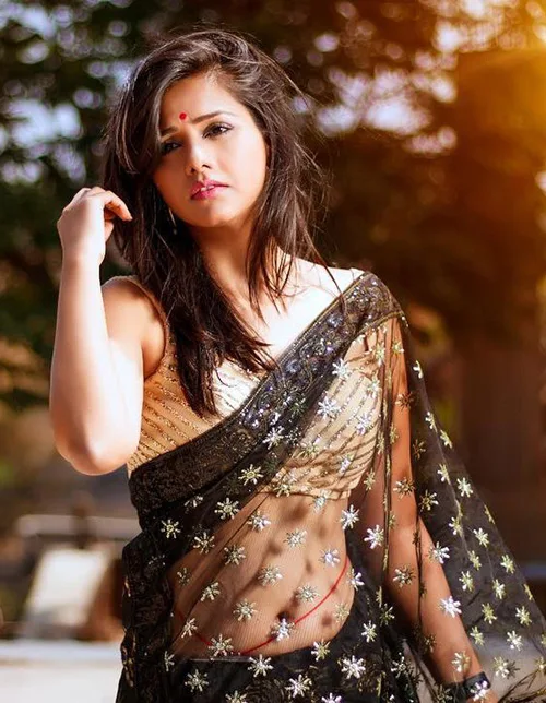 Dalljiet Kaur saree hot indian tv actress bigg boss