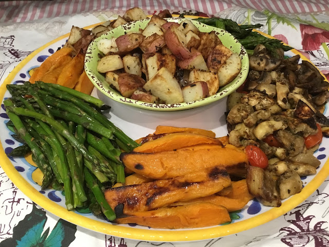 beautiful roasted vegetable platter