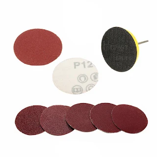 Hook and Loop polishing abrasive disc pad With 50pcs 60 to 180 Grit Sandpapers Durable and practical hown-store