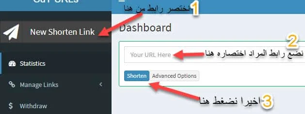 الربح من اختصار روابط,افضل موقع اختصار راوبط والربح منها,شرح موقع cut-urls,الربح من cut urls