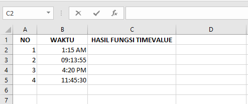 Fungsi TIMEVALUE: Kegunaan, Contoh, dan Tutorial di Microsoft Excel