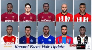 Konami Faces Update V1 and V2 by Mirukuu For PES 17 PC