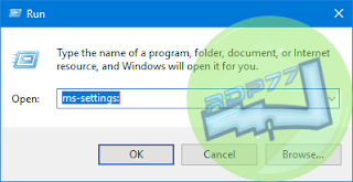 Cara Membuka Windows Settings Berbasis UWP Windows Run